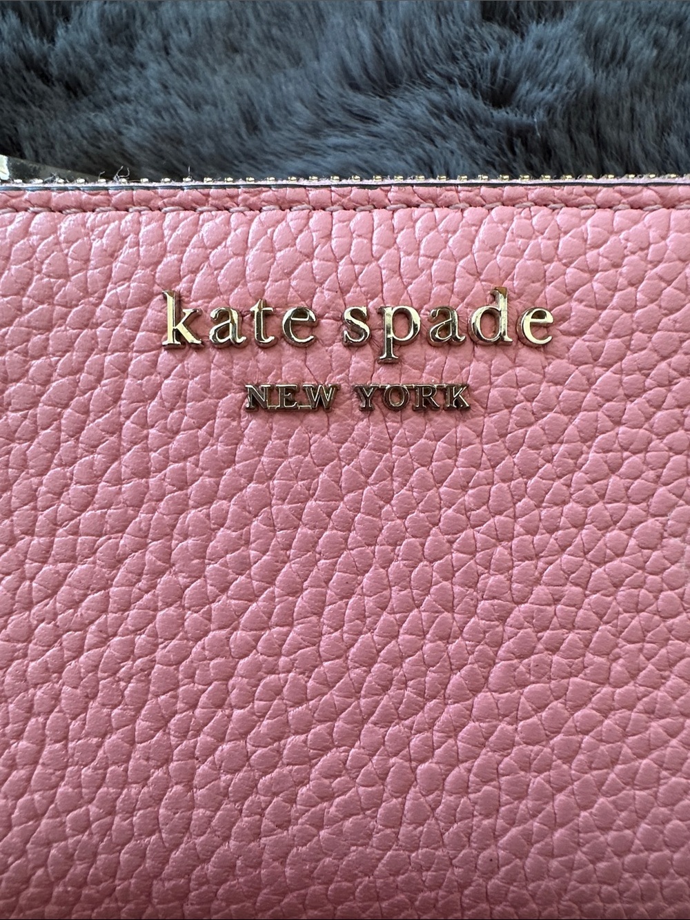 Kate Spade New York Bradley pebbled leather Wallet in Rococo Pink - Picture 6 of 6